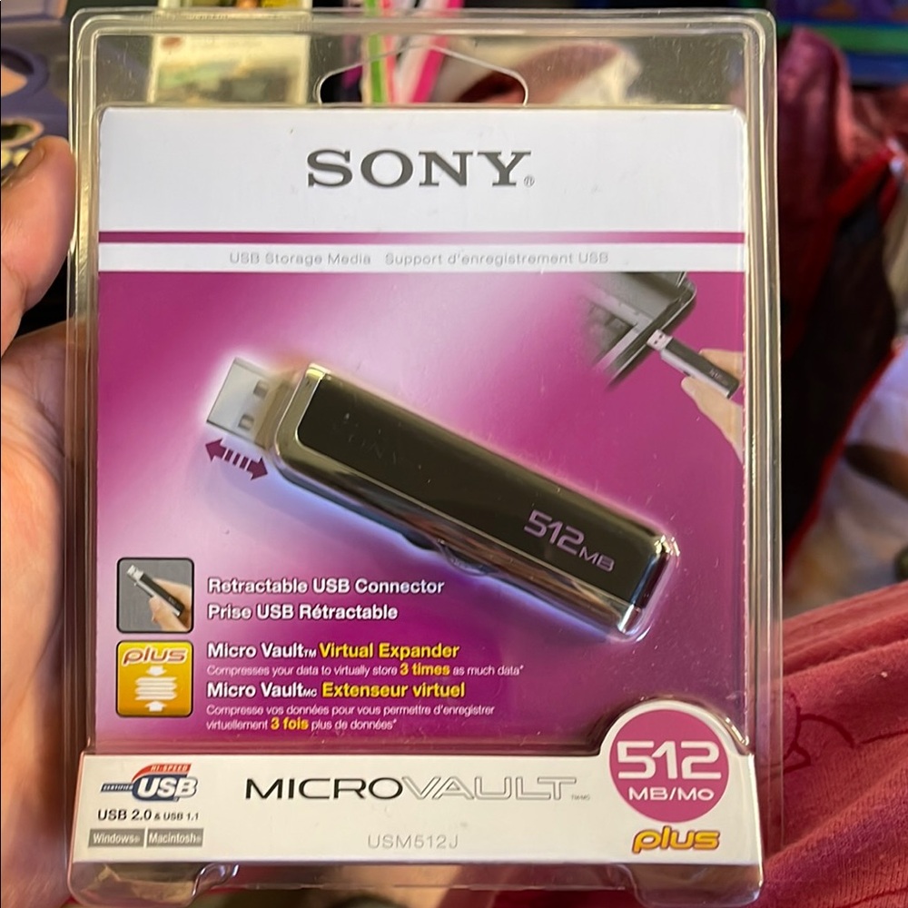 Sony MicroVault USB Drive - Black and Silver